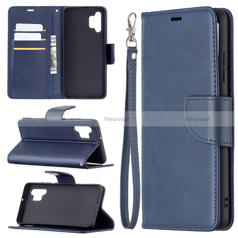 Leather Case Stands Flip Cover Holder B04F for Samsung Galaxy A32 4G