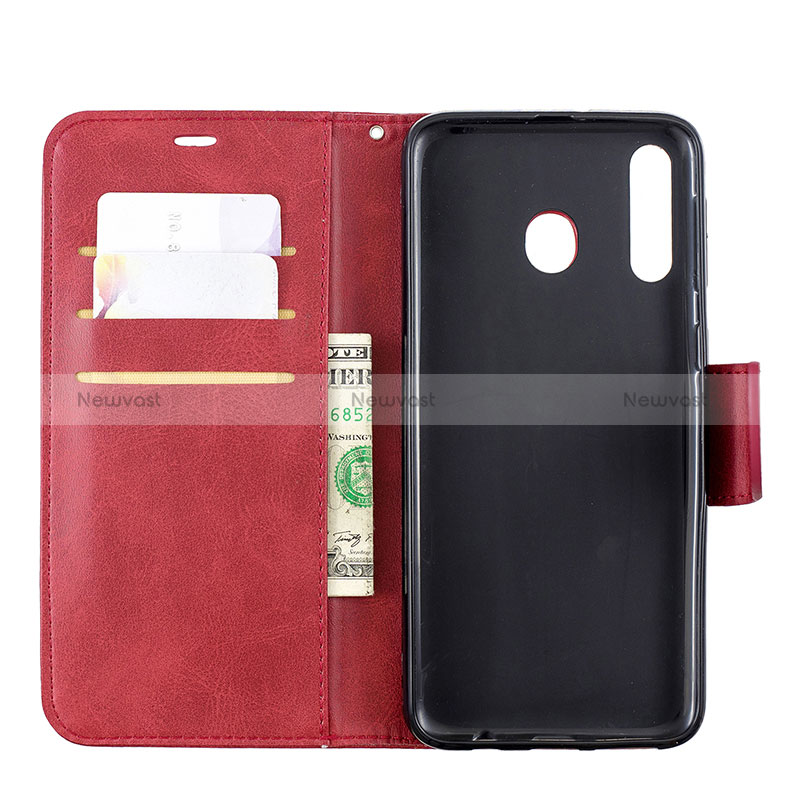 Leather Case Stands Flip Cover Holder B04F for Samsung Galaxy A40s