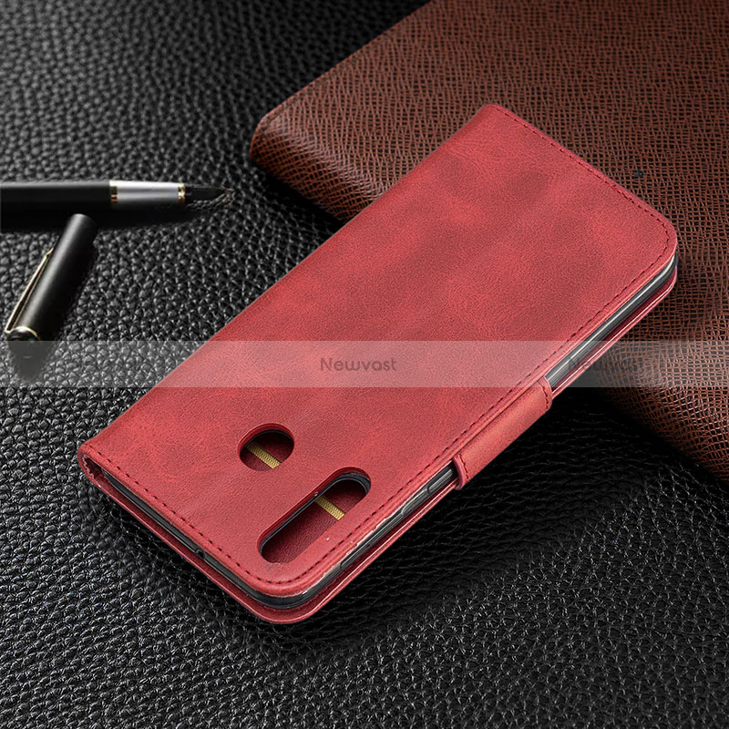 Leather Case Stands Flip Cover Holder B04F for Samsung Galaxy A40s