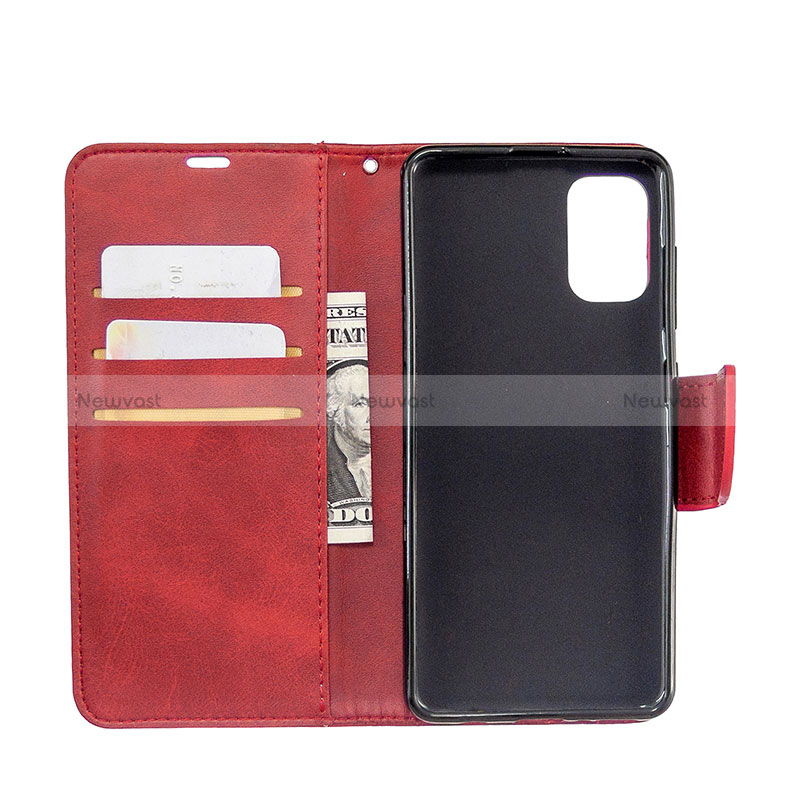 Leather Case Stands Flip Cover Holder B04F for Samsung Galaxy A41