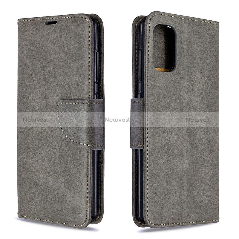 Leather Case Stands Flip Cover Holder B04F for Samsung Galaxy A41