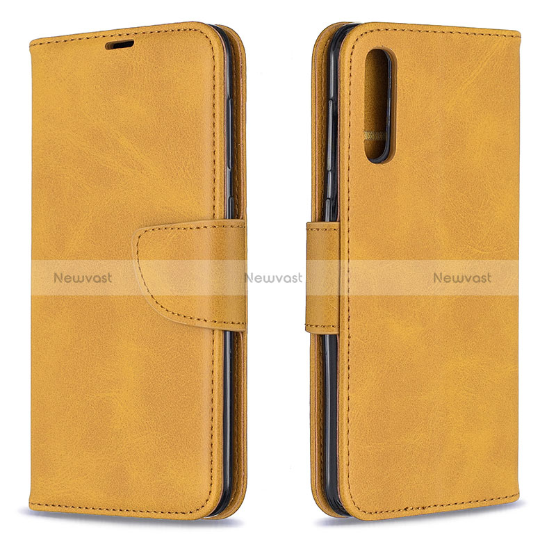 Leather Case Stands Flip Cover Holder B04F for Samsung Galaxy A50