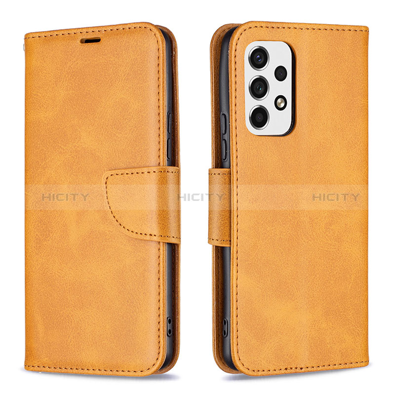 Leather Case Stands Flip Cover Holder B04F for Samsung Galaxy A53 5G