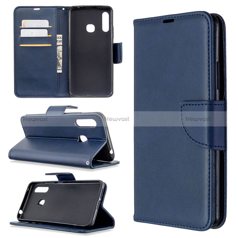 Leather Case Stands Flip Cover Holder B04F for Samsung Galaxy A70E