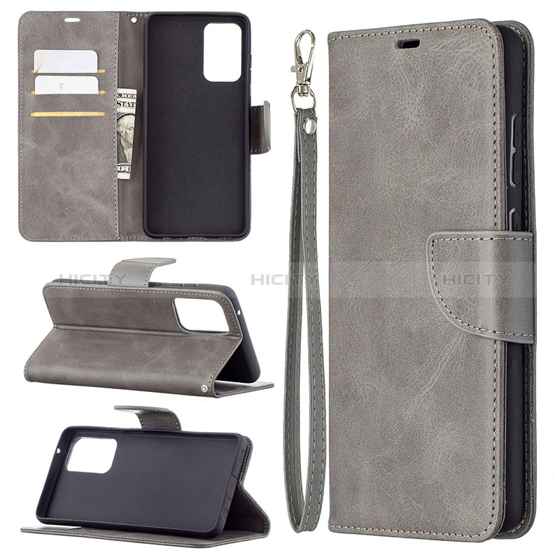 Leather Case Stands Flip Cover Holder B04F for Samsung Galaxy A72 4G