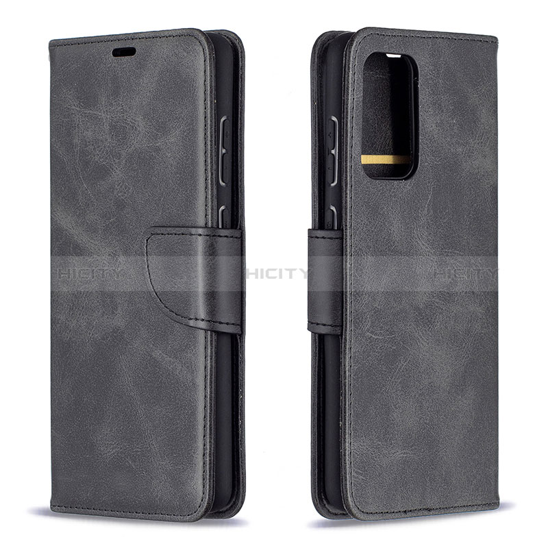 Leather Case Stands Flip Cover Holder B04F for Samsung Galaxy A72 5G Black