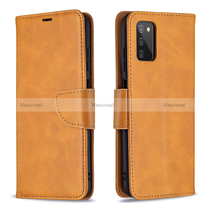 Leather Case Stands Flip Cover Holder B04F for Samsung Galaxy F02S SM-E025F