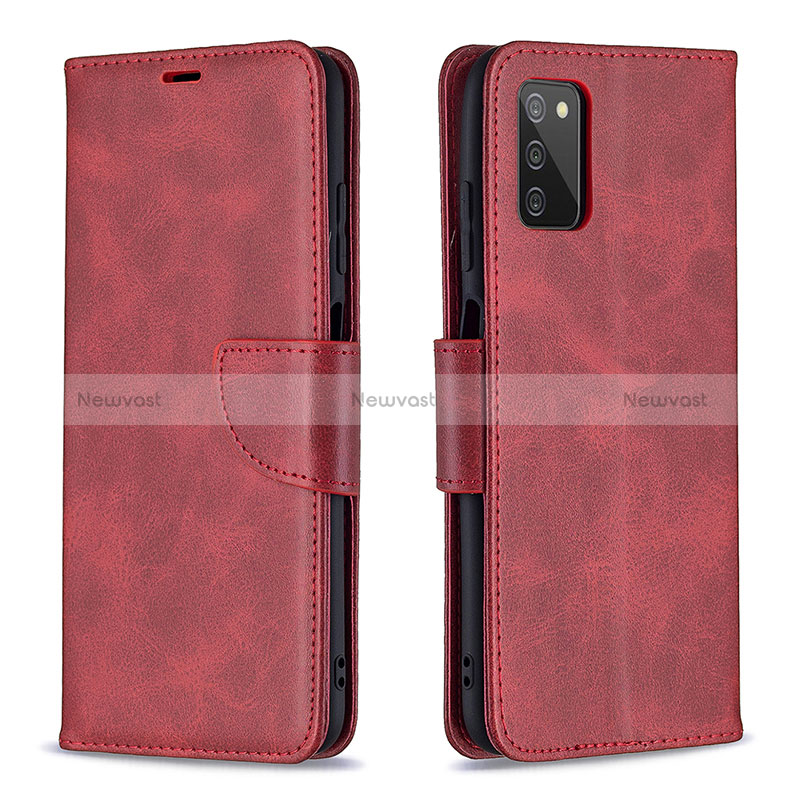 Leather Case Stands Flip Cover Holder B04F for Samsung Galaxy F02S SM-E025F