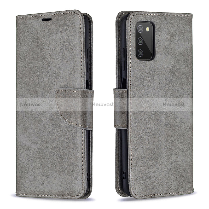 Leather Case Stands Flip Cover Holder B04F for Samsung Galaxy F02S SM-E025F