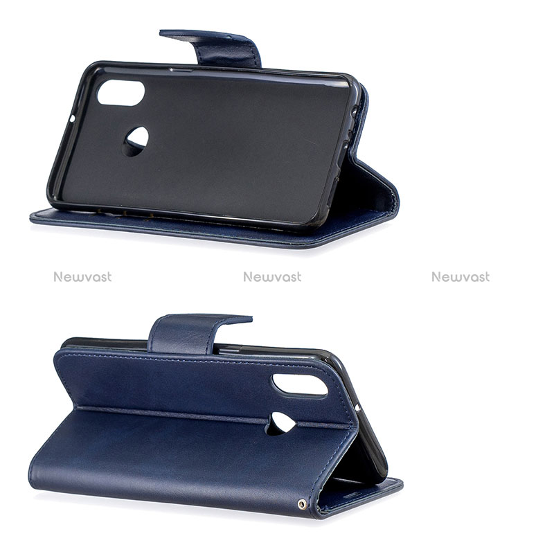 Leather Case Stands Flip Cover Holder B04F for Samsung Galaxy M01s