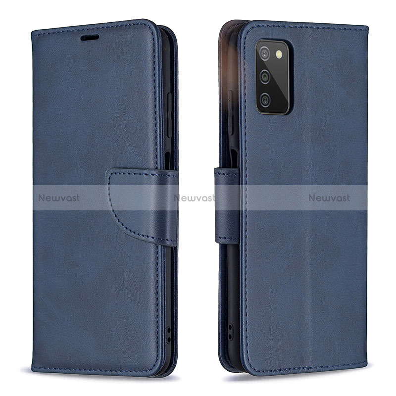 Leather Case Stands Flip Cover Holder B04F for Samsung Galaxy M02s