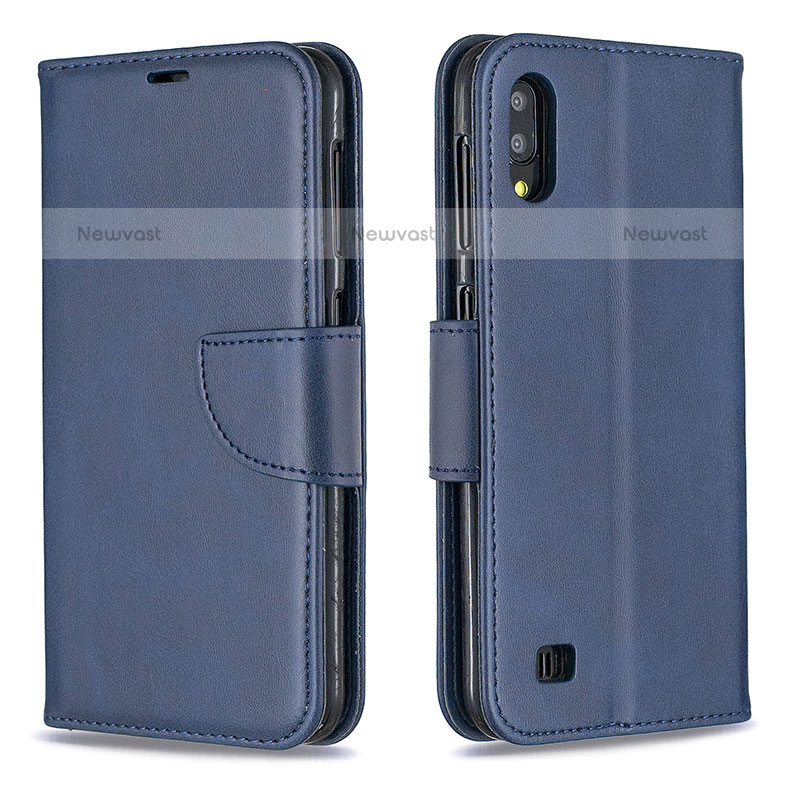 Leather Case Stands Flip Cover Holder B04F for Samsung Galaxy M10