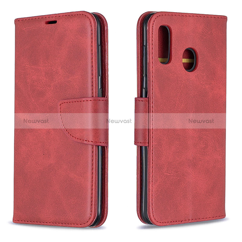 Leather Case Stands Flip Cover Holder B04F for Samsung Galaxy M10S