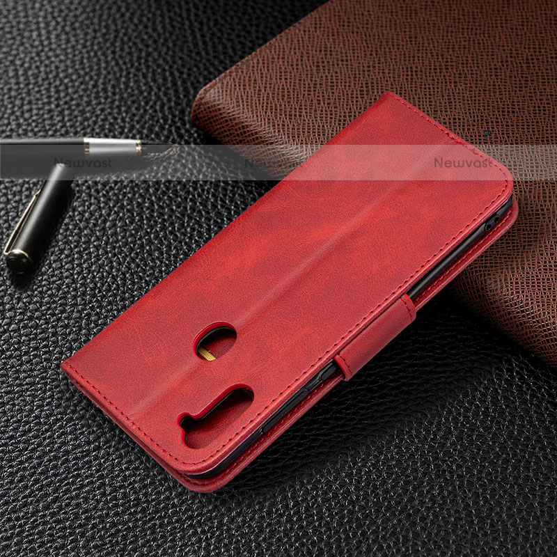 Leather Case Stands Flip Cover Holder B04F for Samsung Galaxy M11