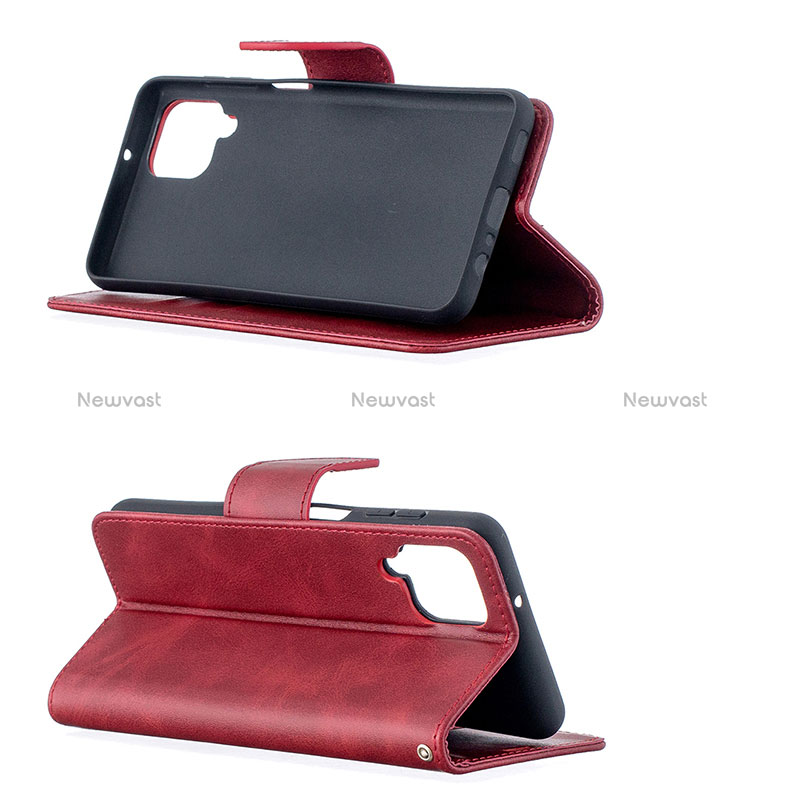 Leather Case Stands Flip Cover Holder B04F for Samsung Galaxy M12