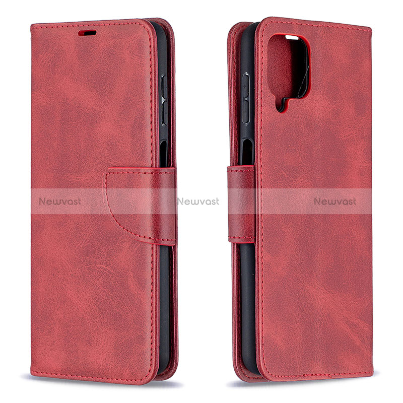 Leather Case Stands Flip Cover Holder B04F for Samsung Galaxy M12