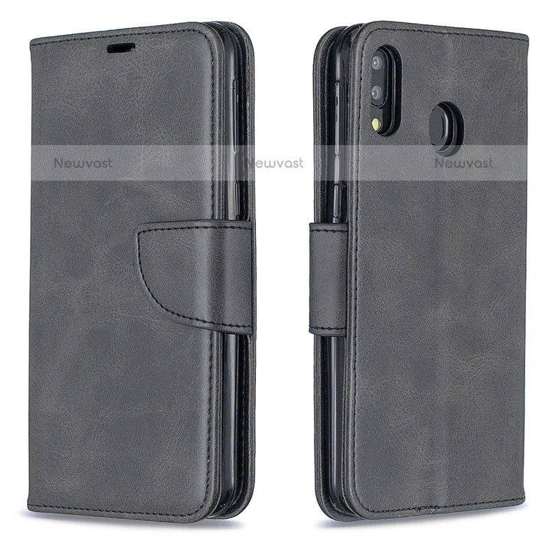 Leather Case Stands Flip Cover Holder B04F for Samsung Galaxy M20