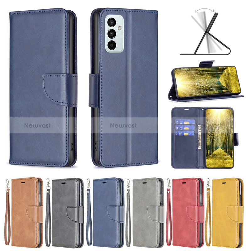 Leather Case Stands Flip Cover Holder B04F for Samsung Galaxy M23 5G