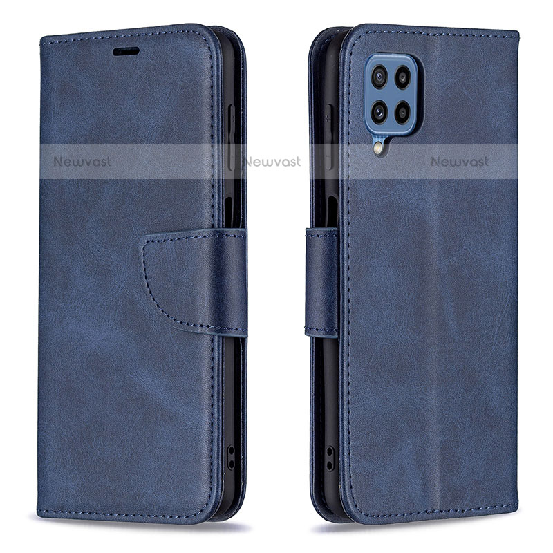 Leather Case Stands Flip Cover Holder B04F for Samsung Galaxy M32 4G