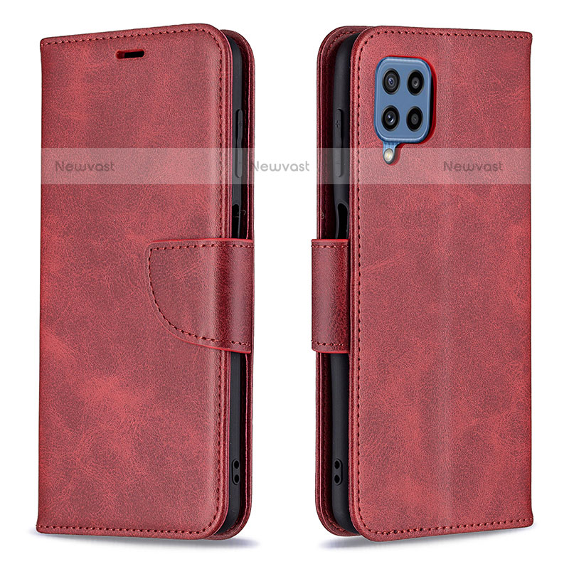 Leather Case Stands Flip Cover Holder B04F for Samsung Galaxy M32 4G