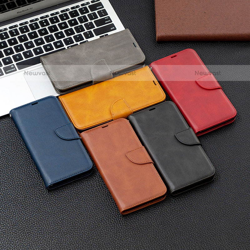 Leather Case Stands Flip Cover Holder B04F for Samsung Galaxy M32 4G