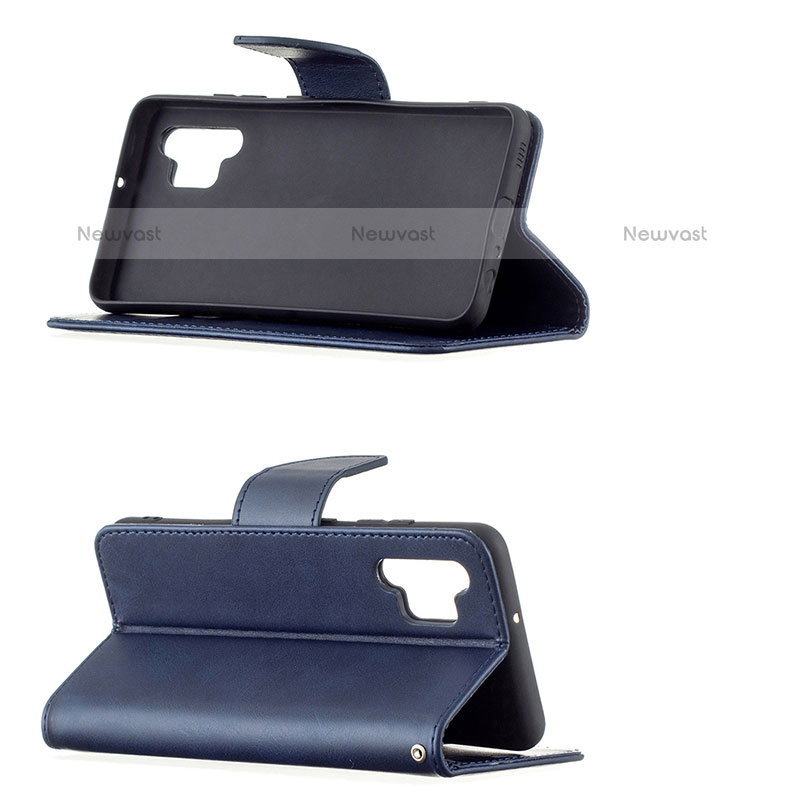 Leather Case Stands Flip Cover Holder B04F for Samsung Galaxy M32 5G