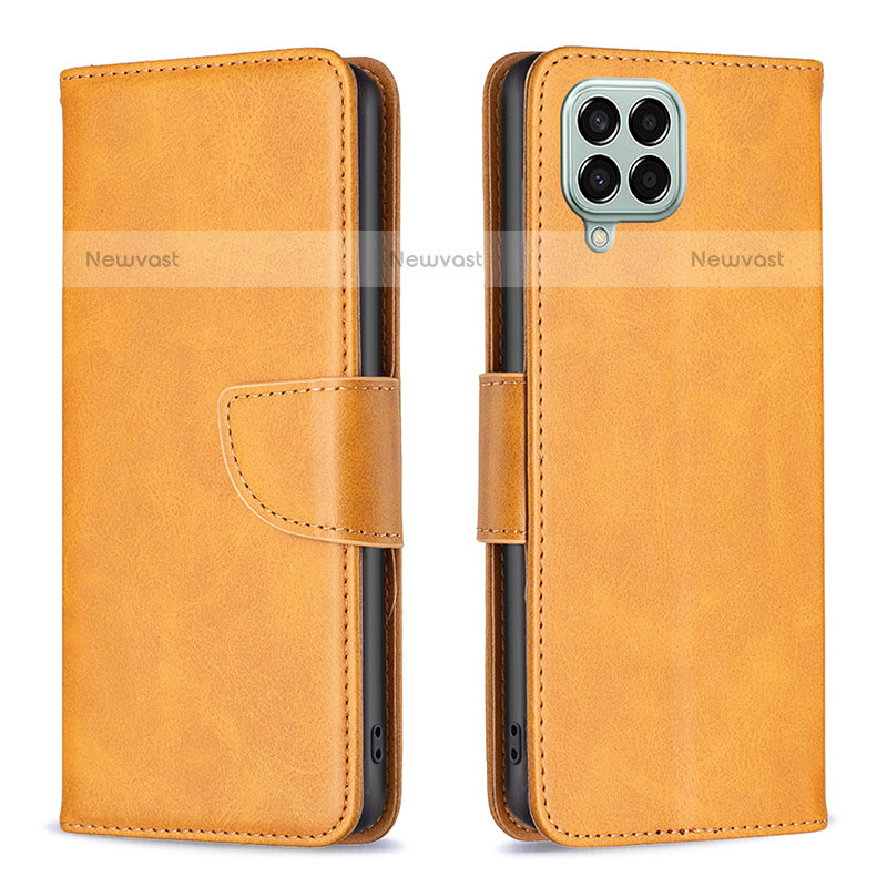 Leather Case Stands Flip Cover Holder B04F for Samsung Galaxy M33 5G