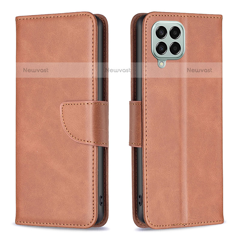 Leather Case Stands Flip Cover Holder B04F for Samsung Galaxy M33 5G