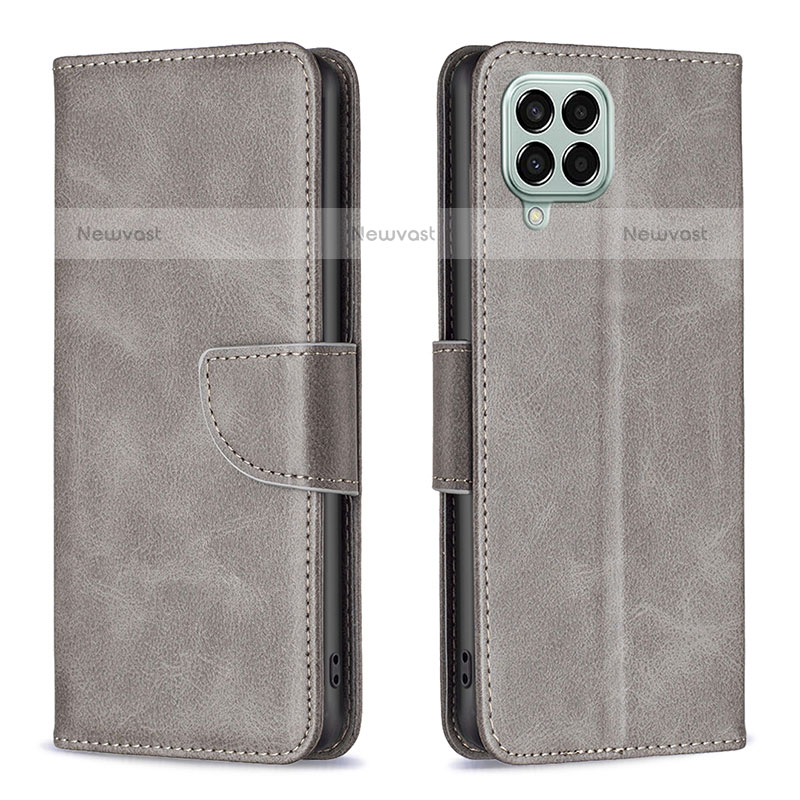 Leather Case Stands Flip Cover Holder B04F for Samsung Galaxy M33 5G