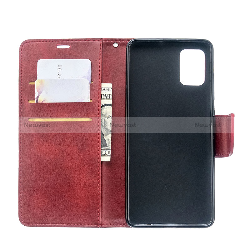 Leather Case Stands Flip Cover Holder B04F for Samsung Galaxy M40S