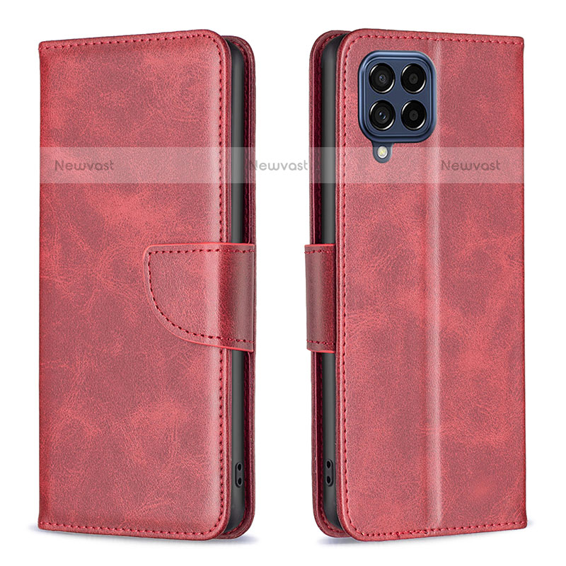 Leather Case Stands Flip Cover Holder B04F for Samsung Galaxy M53 5G