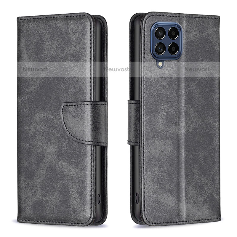 Leather Case Stands Flip Cover Holder B04F for Samsung Galaxy M53 5G