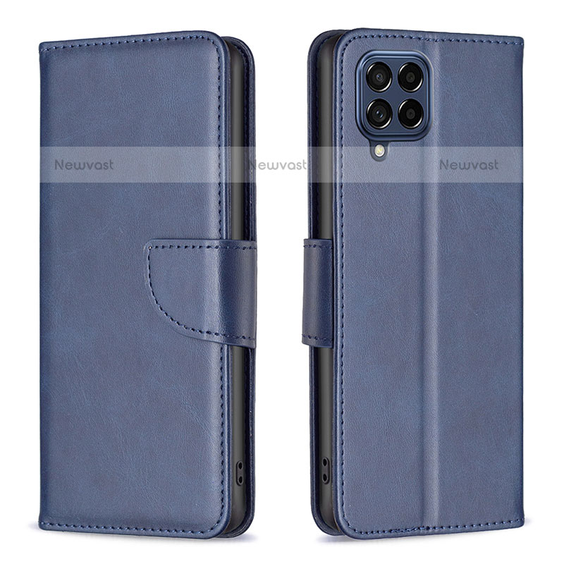 Leather Case Stands Flip Cover Holder B04F for Samsung Galaxy M53 5G