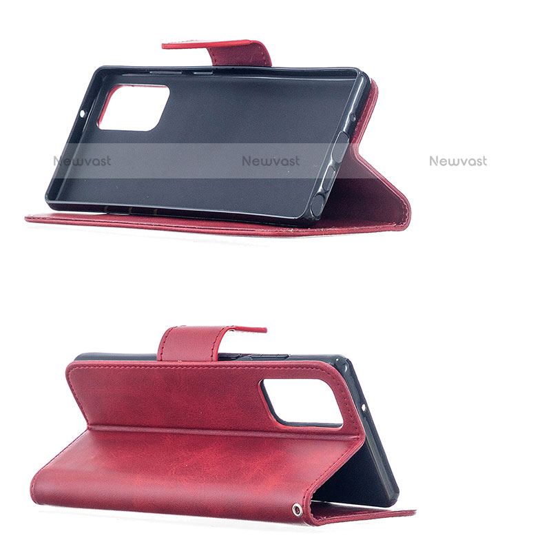 Leather Case Stands Flip Cover Holder B04F for Samsung Galaxy Note 20 5G