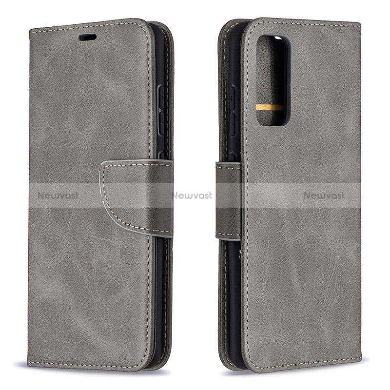 Leather Case Stands Flip Cover Holder B04F for Samsung Galaxy S20 Lite 5G