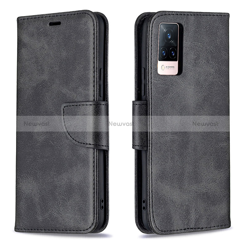 Leather Case Stands Flip Cover Holder B04F for Vivo V21 5G