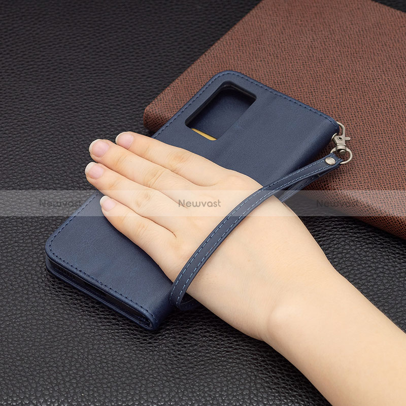 Leather Case Stands Flip Cover Holder B04F for Vivo V21s 5G