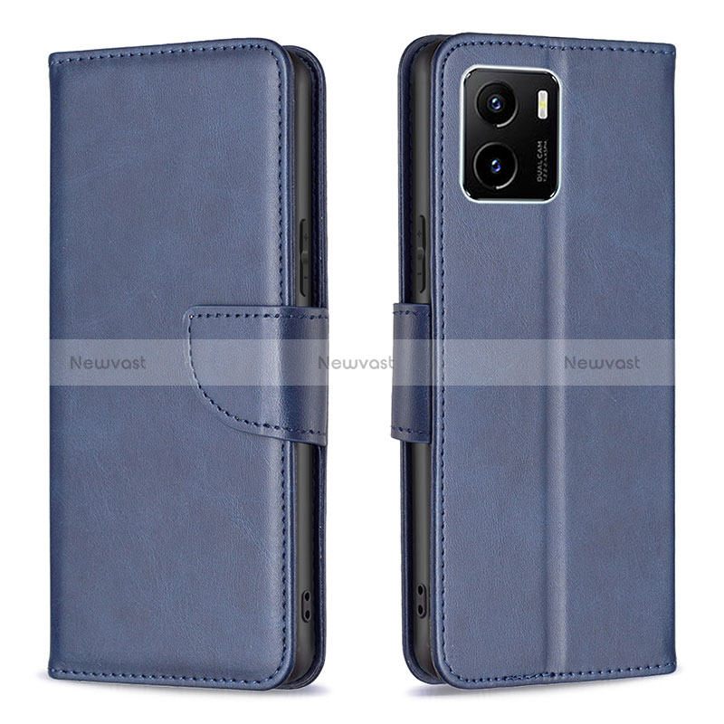 Leather Case Stands Flip Cover Holder B04F for Vivo Y01A