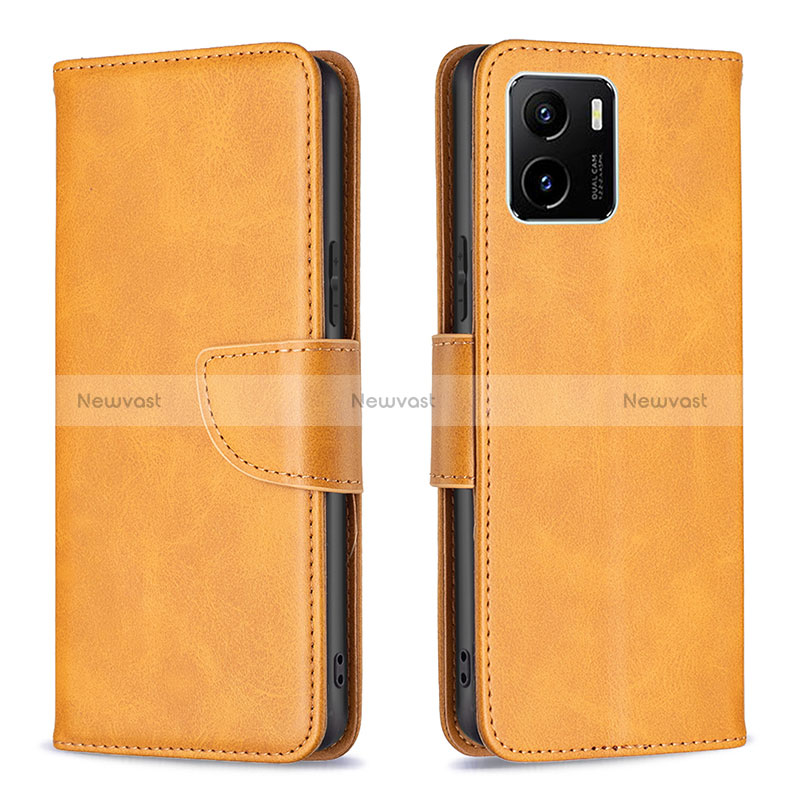 Leather Case Stands Flip Cover Holder B04F for Vivo Y01A