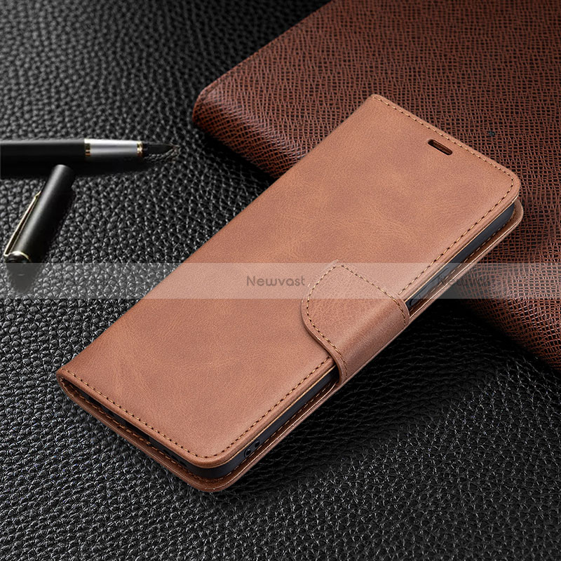 Leather Case Stands Flip Cover Holder B04F for Vivo Y20a