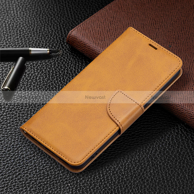 Leather Case Stands Flip Cover Holder B04F for Vivo Y21a