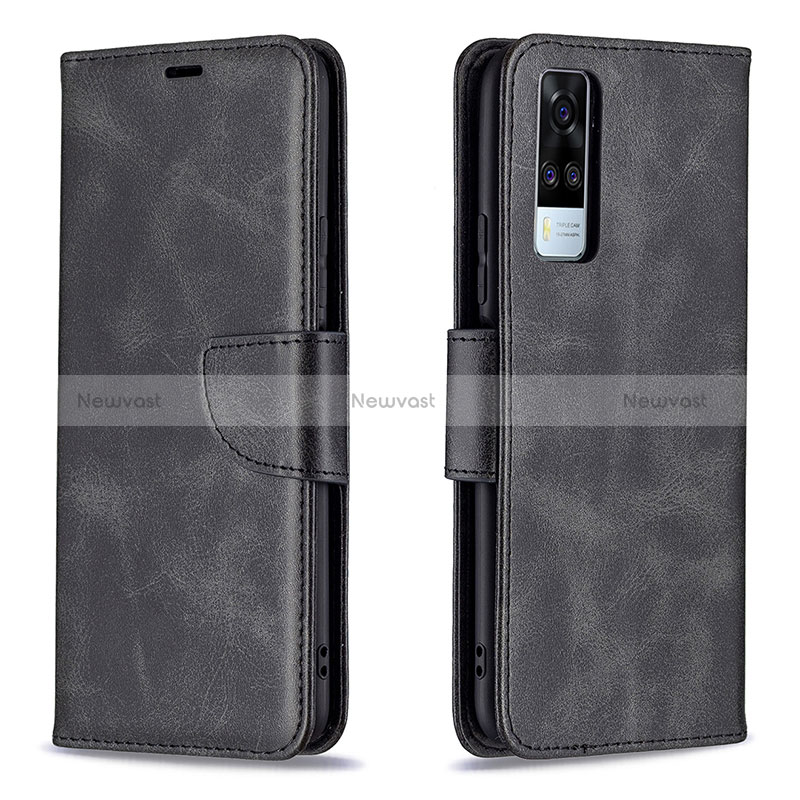 Leather Case Stands Flip Cover Holder B04F for Vivo Y31 (2021)