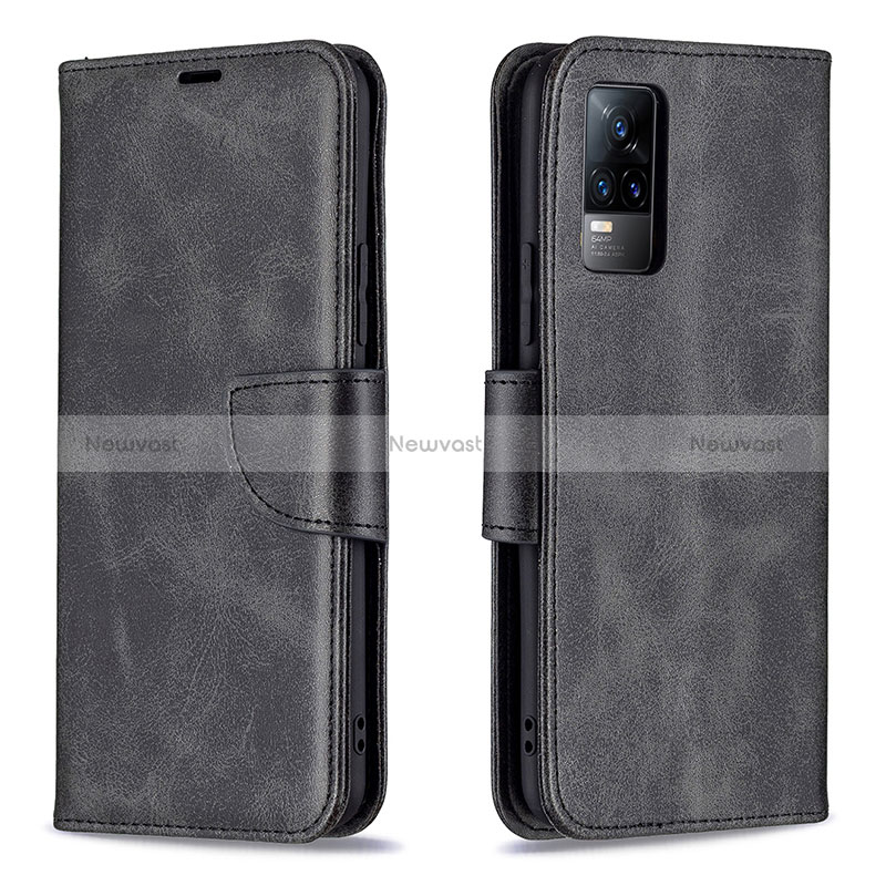 Leather Case Stands Flip Cover Holder B04F for Vivo Y73 (2021)