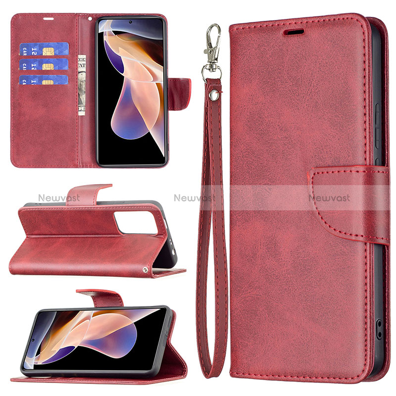 Leather Case Stands Flip Cover Holder B04F for Xiaomi Mi 11i 5G (2022)