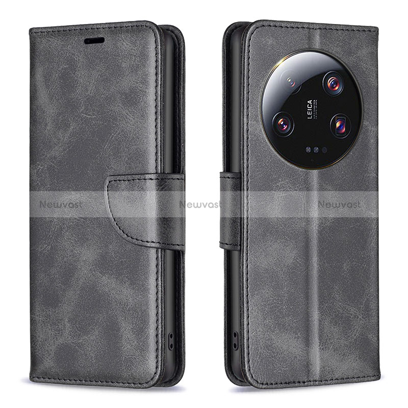 Leather Case Stands Flip Cover Holder B04F for Xiaomi Mi 13 Ultra 5G