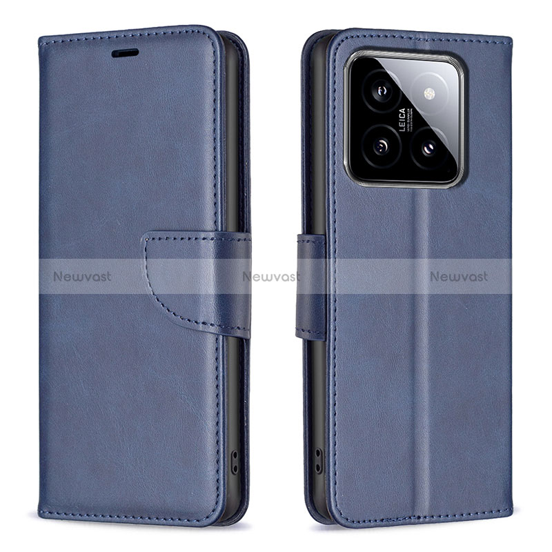 Leather Case Stands Flip Cover Holder B04F for Xiaomi Mi 14 5G