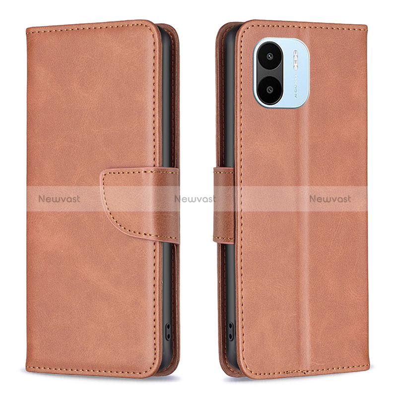 Leather Case Stands Flip Cover Holder B04F for Xiaomi Poco C50