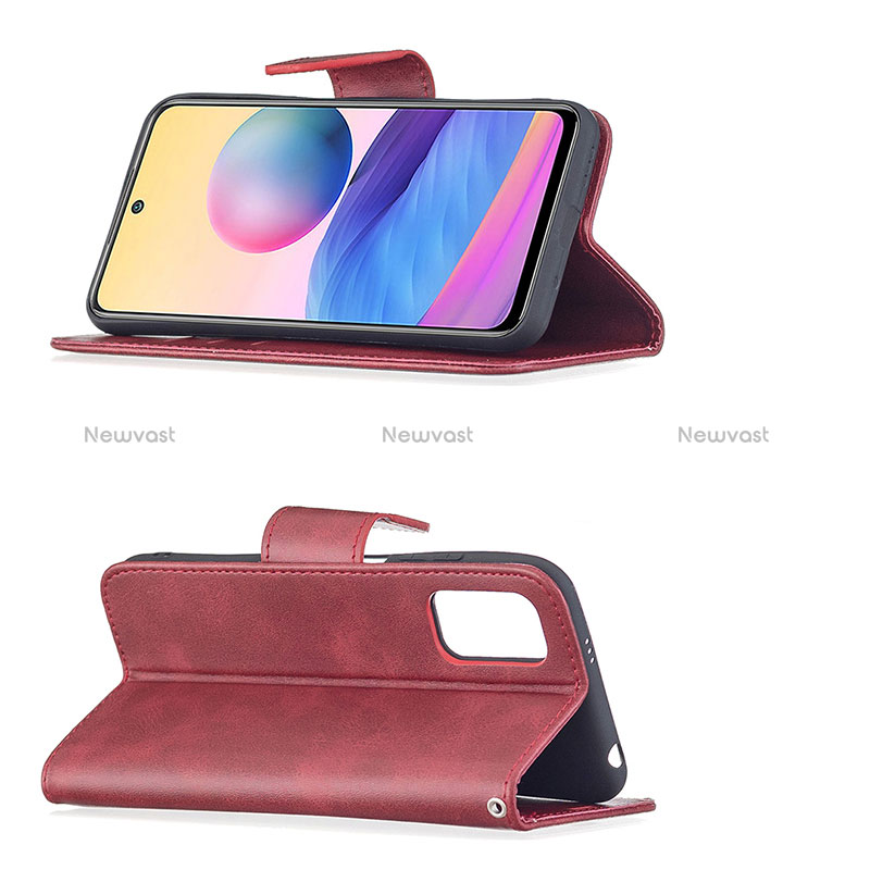 Leather Case Stands Flip Cover Holder B04F for Xiaomi POCO M3 Pro 5G