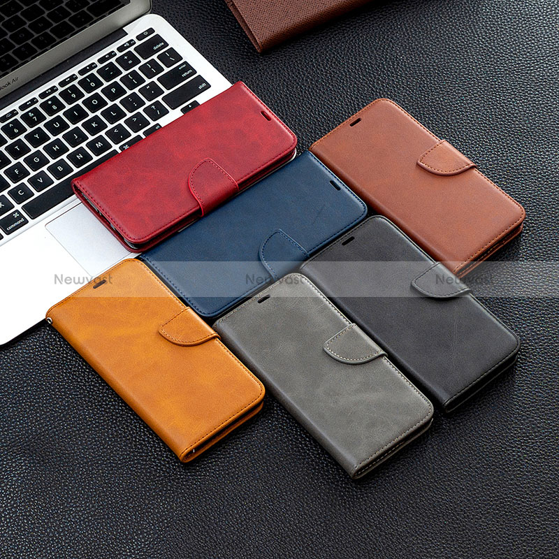 Leather Case Stands Flip Cover Holder B04F for Xiaomi Redmi 10 (2022)