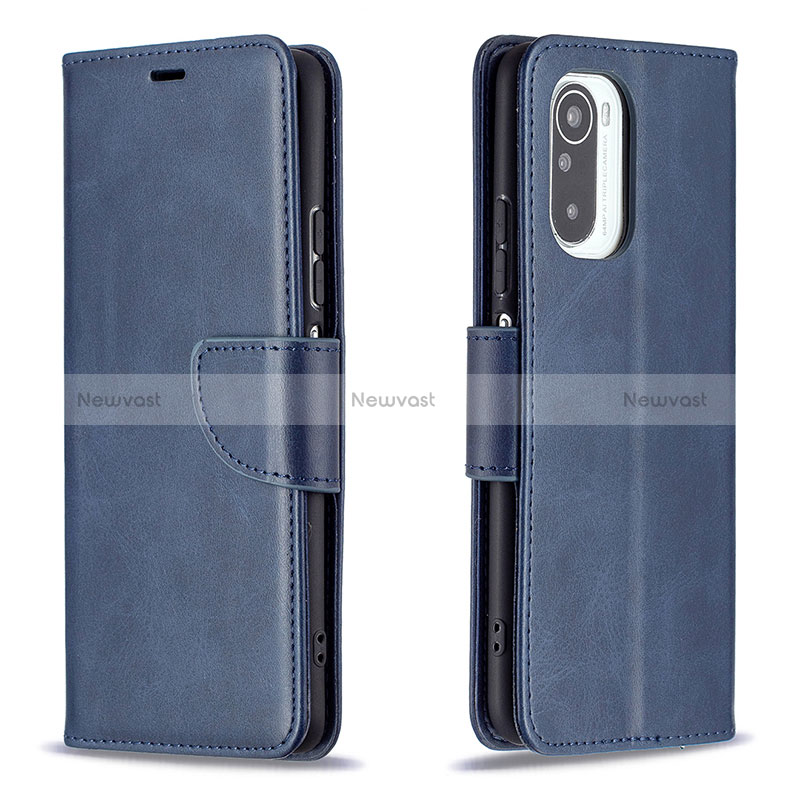 Leather Case Stands Flip Cover Holder B04F for Xiaomi Redmi K40 5G